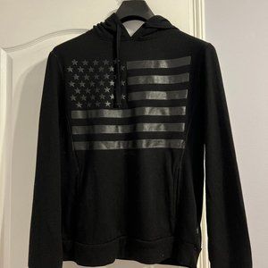 Black American Flag Hoodie - Medium